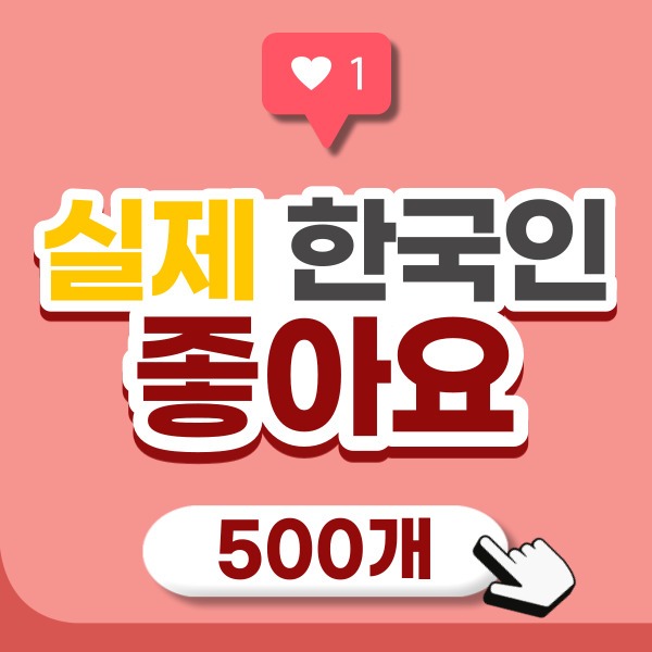 실제 한국인 좋아요 500개
