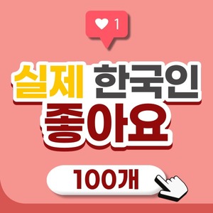 실제 한국인 좋아요 100개
